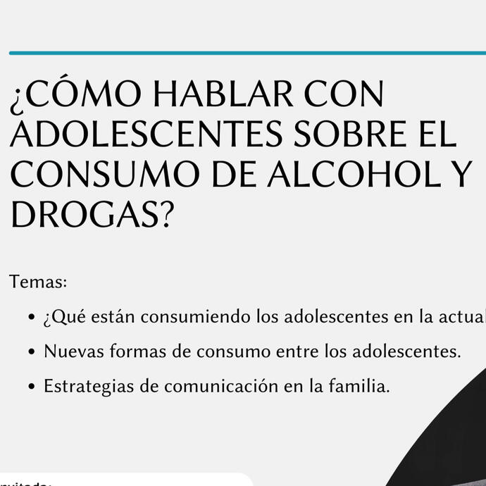 Conferencia: ¿Cómo hablar con adolescentes sobre el consumo de alcohol y drogas?